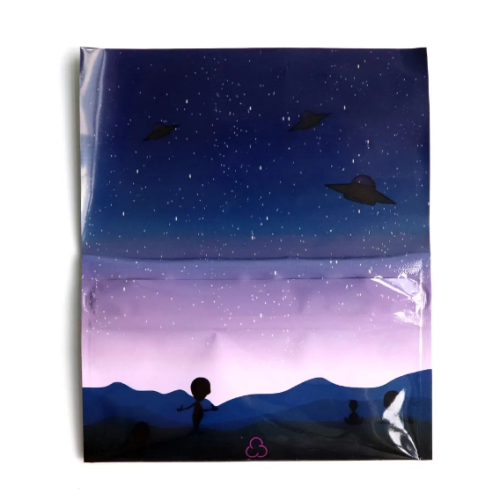 Cheap Price Customized Flat Zipper Golden Tobacco Leaf 25g 50g Bag Hand Rolling Empty Tobacco Pouches