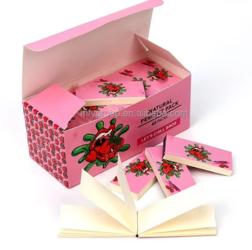 Custom Printed Flat Filter Crutch Booklets Paper Tips Customize Display Box Booklet
