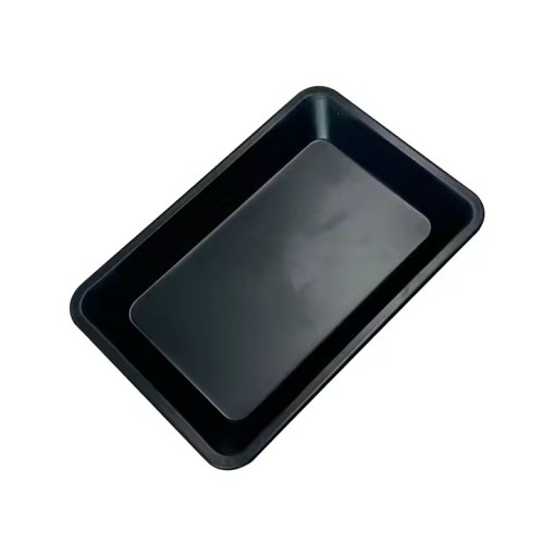Custom Logo Black and White 27.5*17.5cm Large Metal Iron Rolling Tray with Magnetic Lid