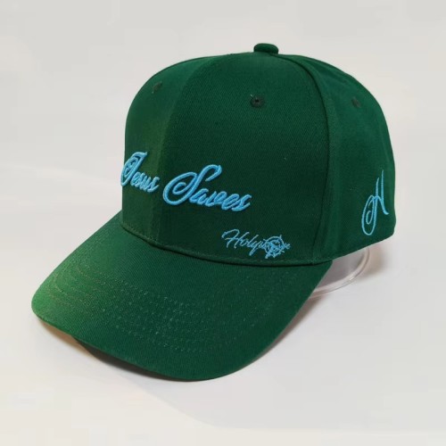 3d Embroidered Brim Custom Classic Men Hats Embroider Green Baseball Cap With logo