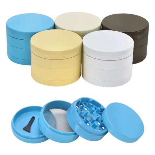 New Wholesale Ceramic Herb Grinder Aluminum Alloy Manual Spice Crusher Custom logo Metal Grinder