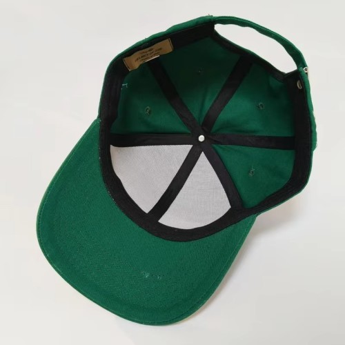 3d Embroidered Brim Custom Classic Men Hats Embroider Green Baseball Cap With logo