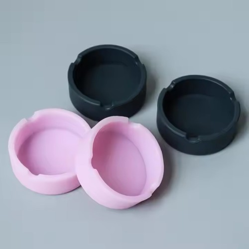 Custom Logo Silicone Round Ashtray Cigarette Custom Design Ash Tray Other Smoking Accessories
