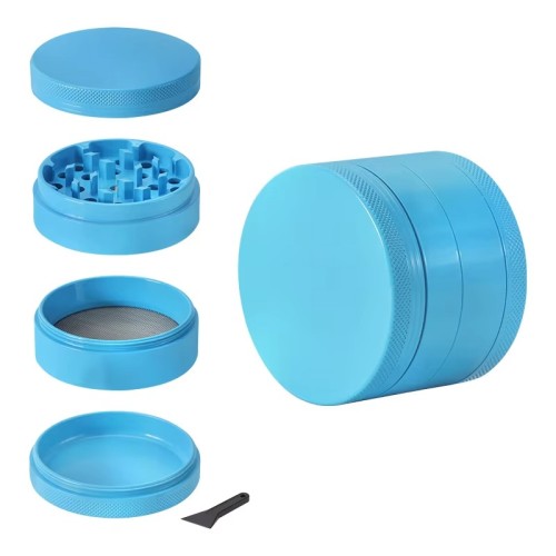 New Wholesale Ceramic Herb Grinder Aluminum Alloy Manual Spice Crusher Custom logo Metal Grinder