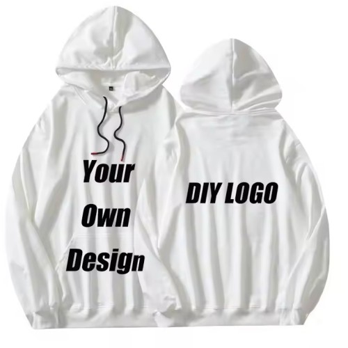 Thick Fabric Solid Sweatshirts Jogger Pullovers Embroidered Hoodie