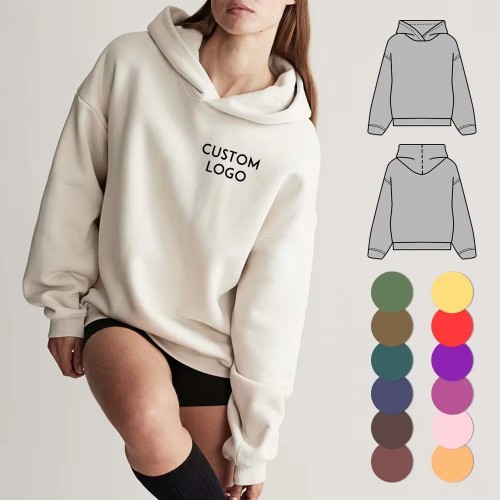 Custom Logo and Color Hoodie Embroidery Printing Women Hoodie Top