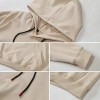 Thick Fabric Solid Sweatshirts Jogger Pullovers Embroidered Hoodie