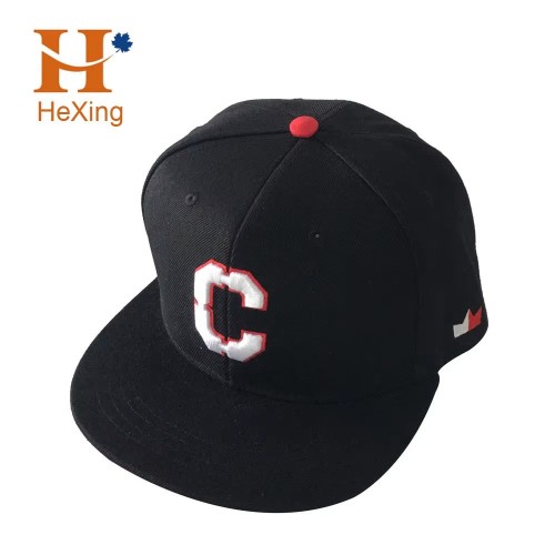 Man Woman 3D Embroidered Letter Logo Fitted Flat Brim Hip Hop Snapback Cap Hat