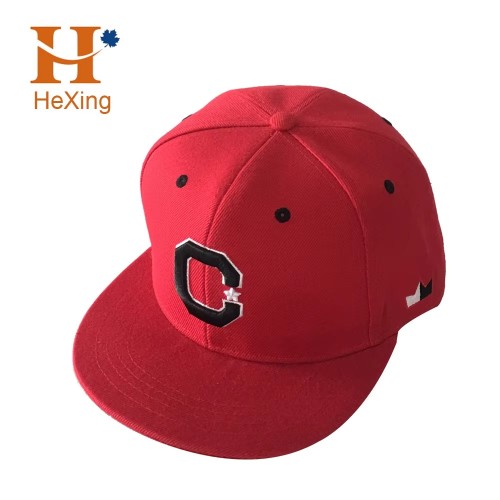 Man Woman 3D Embroidered Letter Logo Fitted Flat Brim Hip Hop Snapback Cap Hat