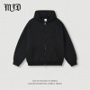 Wholesale Trendy Brand Autumn/Winter Plush Loose Zipper Jacket Solid Color Hoodie Hoodie Customized Brand Manufacturer