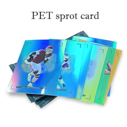 Plastic Football Sports Trading Cards With Booster Foil Pack Sleeves
