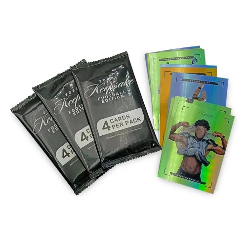 Plastic Football Sports Trading Cards With Booster Foil Pack Sleeves