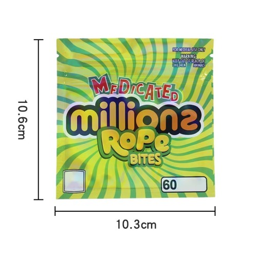 Custom Aluminum Foil Smell Proof Bag Clear Window Plastic Empty Tobacco Pouch Zipper Bag for Tobacco Leaf Packaging