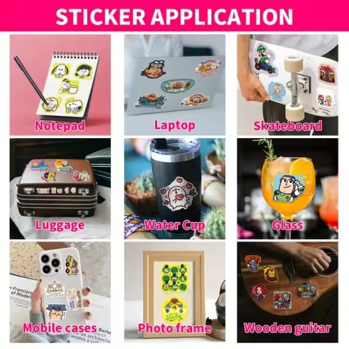 Custom Printed Adhesive Label Sticker Vinyl Waterproof UV Resistant Sticker Die Cut Sticker