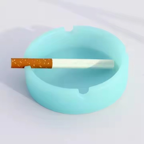 Glow in the Dark Silicone Ashtray Heat Resistant Nonstick Unbreakable Smoking Tray for Patio Home and Car