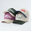 Wholesale Custom Outdoor Sports 5 Panel Style Cotton Adjustable Baseball Cap 3D Embroidery Two Toned Hat