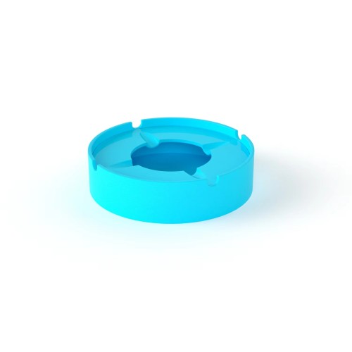 Eco-friendly Round Dustproof Silicone Ashtray With Lid Windproof Ashtray