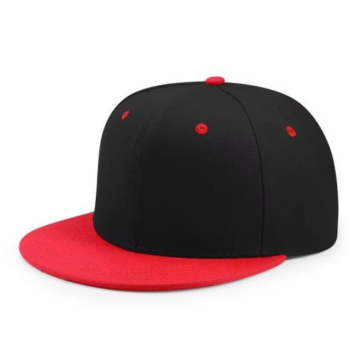 Wholesale Snap Back Caps Blank Snapback With Custom Logo Unisex Adults 6-Panel Flat Brim Hat for Hip Hop