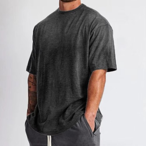 T Shirt Mens Graphic Tee Gym Wear Plus Size T-Shirt Plain Heavyweight 100% Cotton Oversized Tshirt