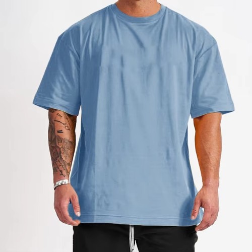 T Shirt Mens Graphic Tee Gym Wear Plus Size T-Shirt Plain Heavyweight 100% Cotton Oversized Tshirt