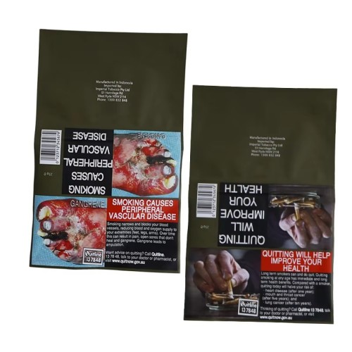 25g 50g Plastic Heat Seal Reusable Cigar Aluminum Foil Smoking Hermetic Tobacco Bag Rolling Tobacco Pouch Bag