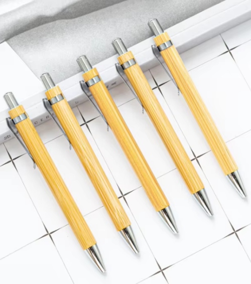 Custom logo Bamboo Wooden Eco-friendly Ball Pen Black Ink Your Label Business Gift logo Printed Ballpoint Pen with logo