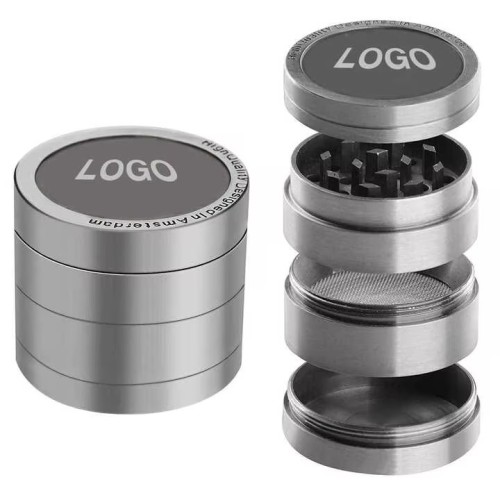 Custom Logo Smoking Accessories Metal Manual Hand Dried Flower Grinder 4 Layers 50mm Zonic Herb Grinder