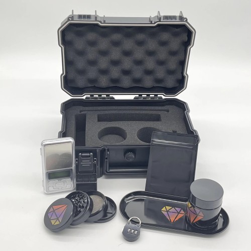 Smoker Gift Box Waterproof Plastic Case Smoking Accessories Hookah Grinder Kit Rolling Box Smoking Shop Supplies