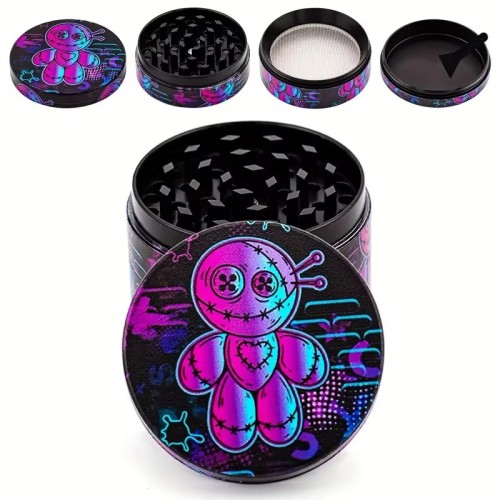 New Arrival Star Custom Logo Tobacco Crusher Grinder Smoking Accessories Zinc Alloy Metal Herb Grinder