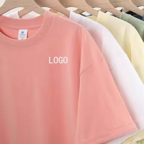 T-Shirt 100 Cotton 210 Gsm Trendy Brand Custom Logo Letter Graphic White T Shirt