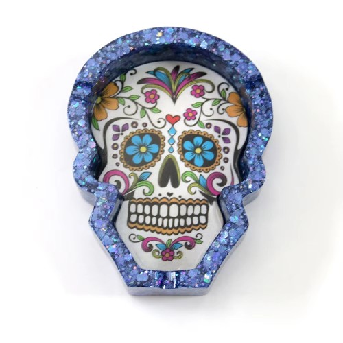 Wholesale Creative Printing Smoking Accessories Colorful Cigar Ashtray Resin Ashtray