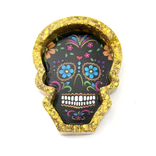 Wholesale Creative Printing Smoking Accessories Colorful Cigar Ashtray Resin Ashtray