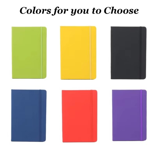 Promotional Gifts Custom Size A6 A5 Journal Notebook Elastic Strap Diary Printed Brand Logo PU Leather Notebook