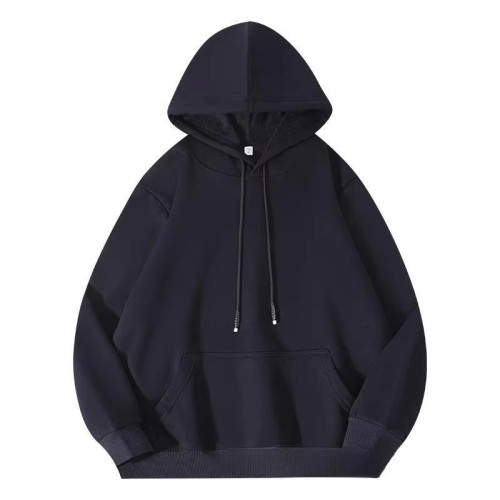 Autumn and Winter Heavyweight Hoodies Customized Printed Plush and Thickened Solid Color Men's Fashion Brand Customized