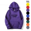 Autumn and Winter Heavyweight Hoodies Customized Printed Plush and Thickened Solid Color Men's Fashion Brand Customized