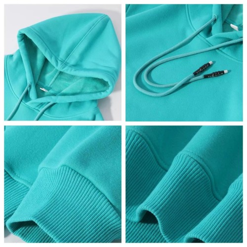 Autumn and Winter Heavyweight Hoodies Customized Printed Plush and Thickened Solid Color Men's Fashion Brand Customized