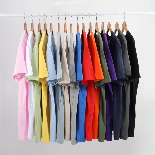 Wholesale Custom Your Brand Logo 100% Cotton Blank t Shirt for Men Plain Casual Men's T-shirts