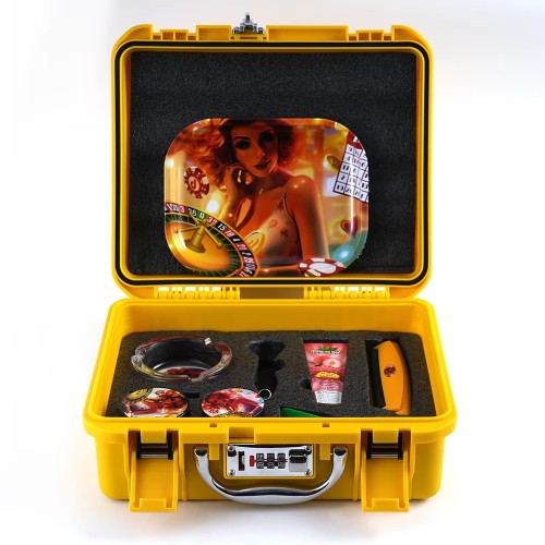 Portable Smoking Kit Sets With Rolling Tray Mix Color Smoking Set With Roller and Cone Multifunctional Smoking Kit