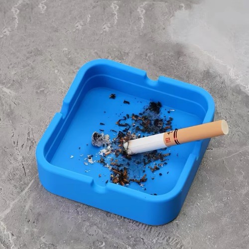 Durable Square Silicone Ashtray for Home Smoking Accessories Cigar and Tobacco Ash Tray Rubber Product