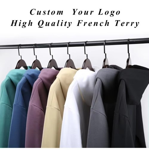 Cotton Hoodies Men Custom logo Heavyweight French Terry Hoodie Blank Oversized Hoodie Unisex