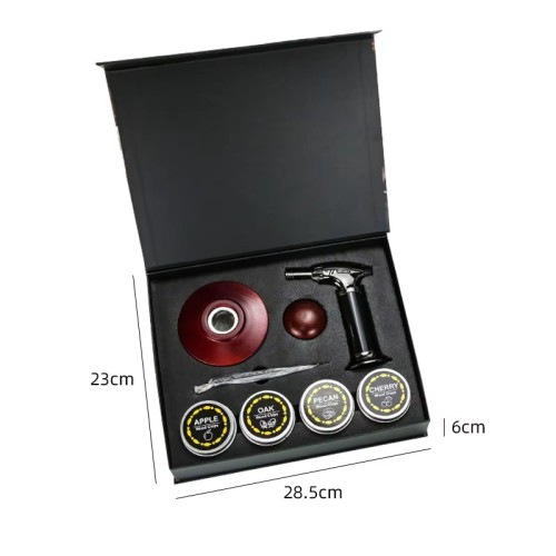 Old Drink Kit Birthday Bourbon Gift Whisky Smokers Torch Wood Cocktail Soak Kit Bar Tools Set for Whisky Smokers