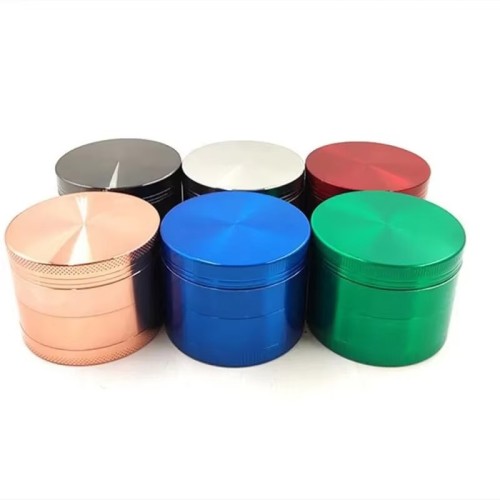 Wholesale Manual Herb Grinder Custom Logo 4 Layer Zinc Alloy Aluminium Premium Metal Tobacco Grinder