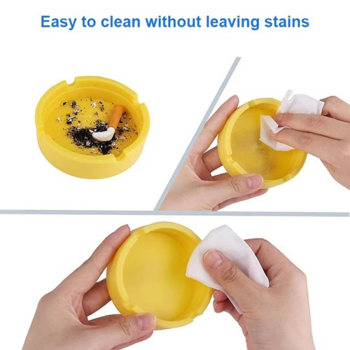 Wholesale Custom Logo Glow in the Dark Portable Car Cigar Smoking Accessories Silicone Ashtray