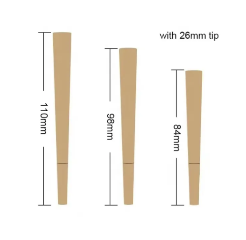 Custom Your Logo 84/98/109mm Rolling Paper Packaging Pre Rolled Cone 100% Natural in Stock Rolling Paper