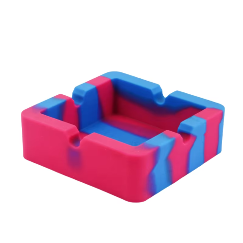 Wholesale Easy to Clean Durable Ashtrays Square Colorful Silicone Ashtrays