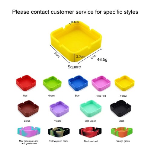 Wholesale Custom Logo Glow in the Dark Portable Car Cigar Smoking Accessories Silicone Ashtray