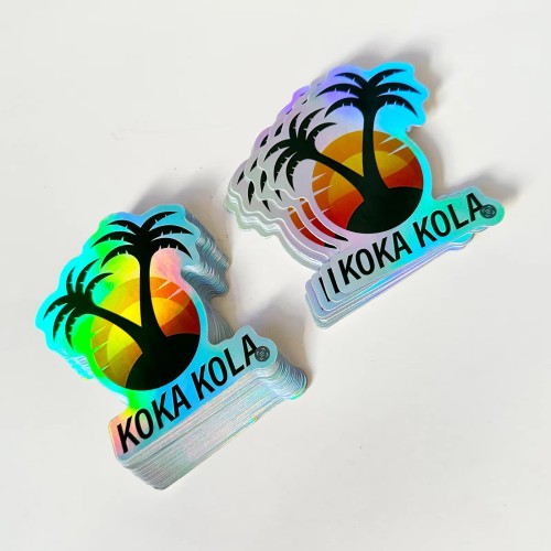 Custom High Quality Logo Stickers Spot UV Raised Die Cut Sticker Digital Printing Waterproof PVC Vinyl Label Stickers