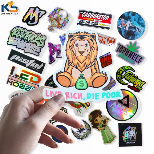 Wholesale Waterproof UV Resist Die Cut Logo Business Brand Advertising Sticker Custom Vinyl Anime Stickers