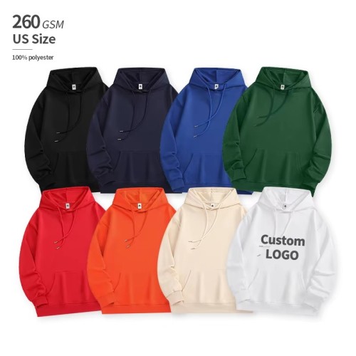 Pullover Customizable Printing Blank Plain Pocket Unisex Men's Hoodies