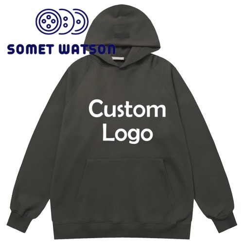 Hoodies Custom logo 100%cotton Drawing Fleece Pullover Hoodie for Men